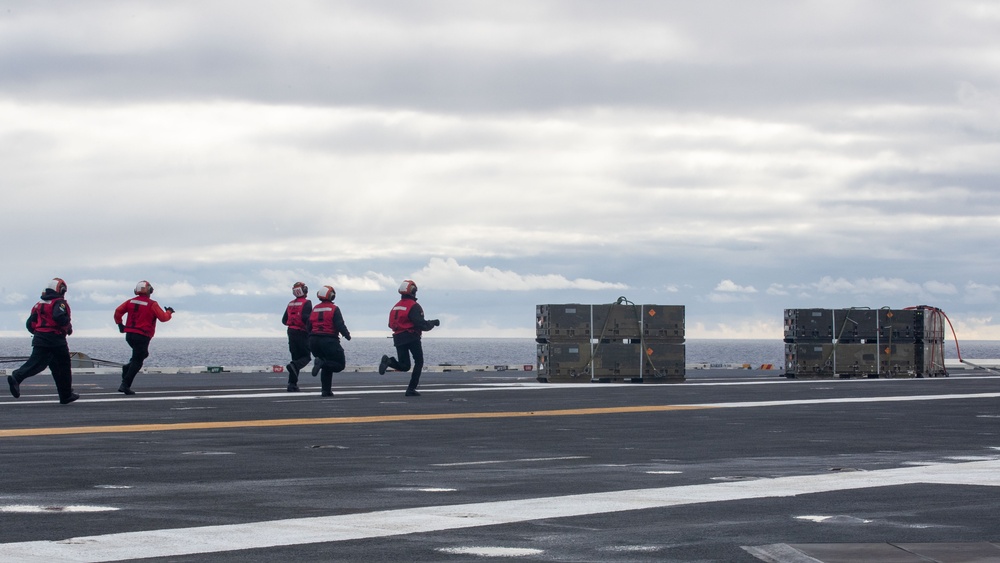 USS George Washington Conducts a Vertical Ordnance Onload