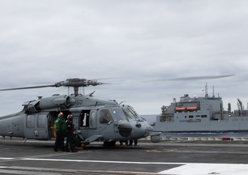USS George Washington Conducts a Vertical Ordnance Onload