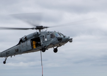 USS George Washington Conducts a Vertical Ordnance Onload