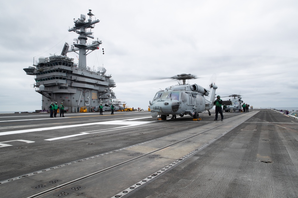 USS George Washington Conducts a Vertical Ordnance Onload