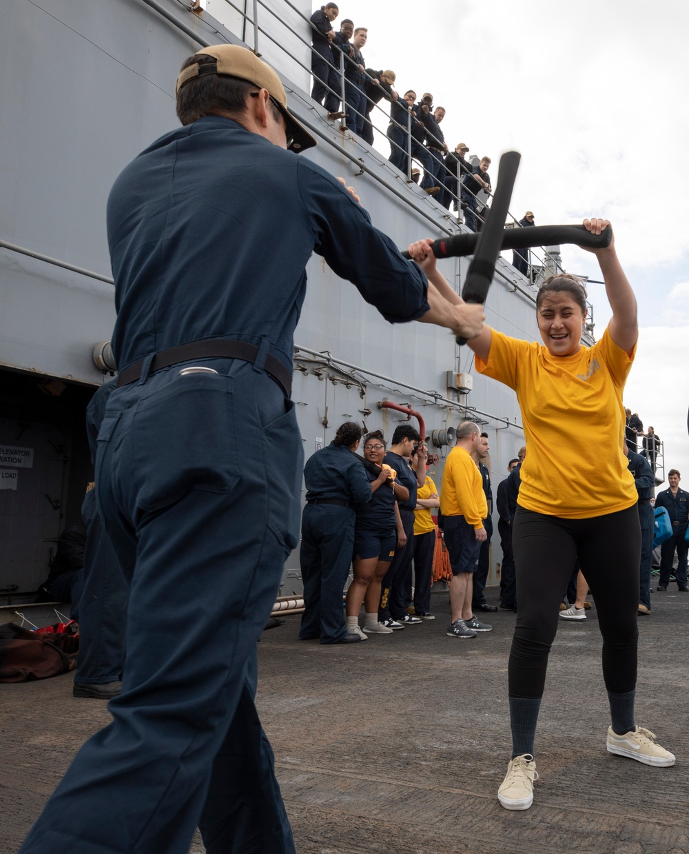 Emory S. Land Sailors Participate in the Oleoresin Capsicum Portion of the Security Reaction Force Basic Training