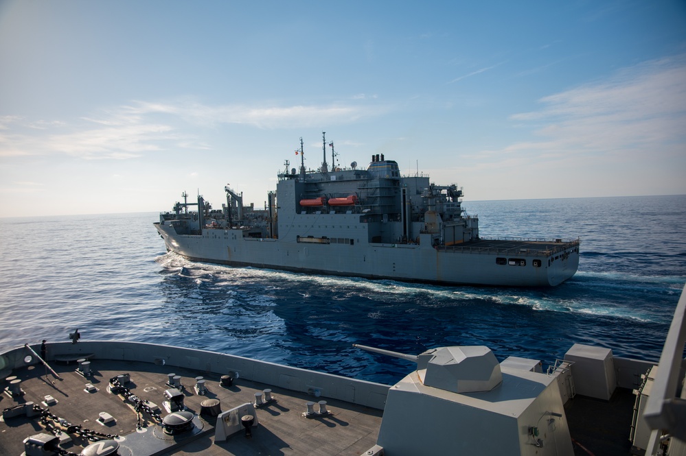 USS New York Replenishment At Sea