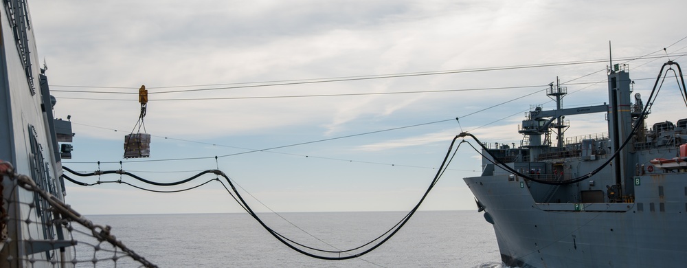 USS New York Replenishment At Sea