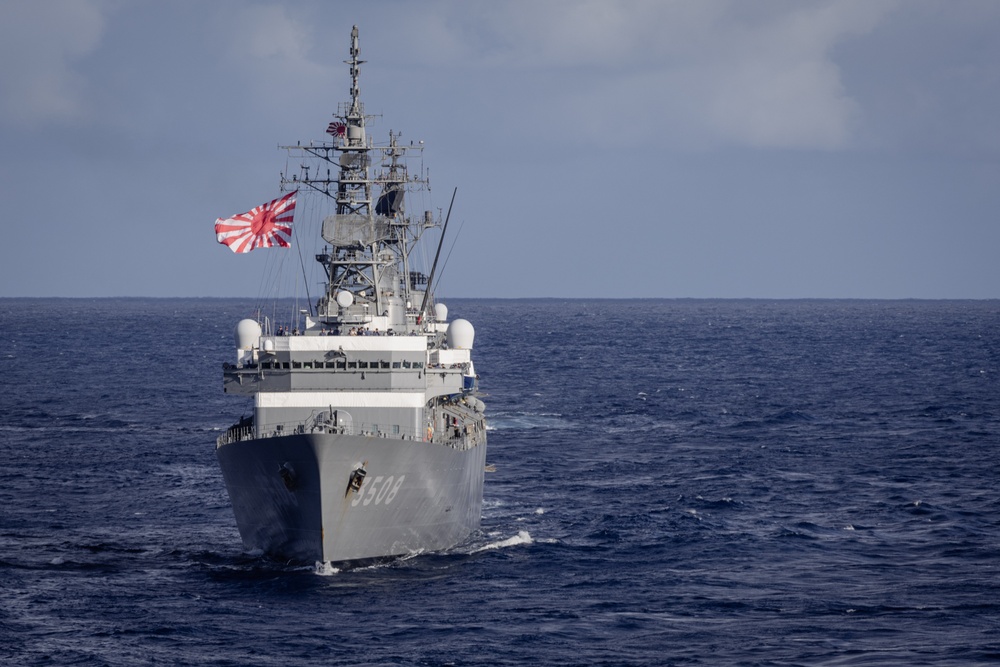 USS Gerald R. Ford and JMSDF Conduct Sailing Exercise