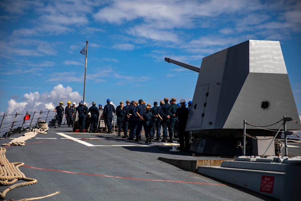 USS Ralph Johnson Departs CFAY