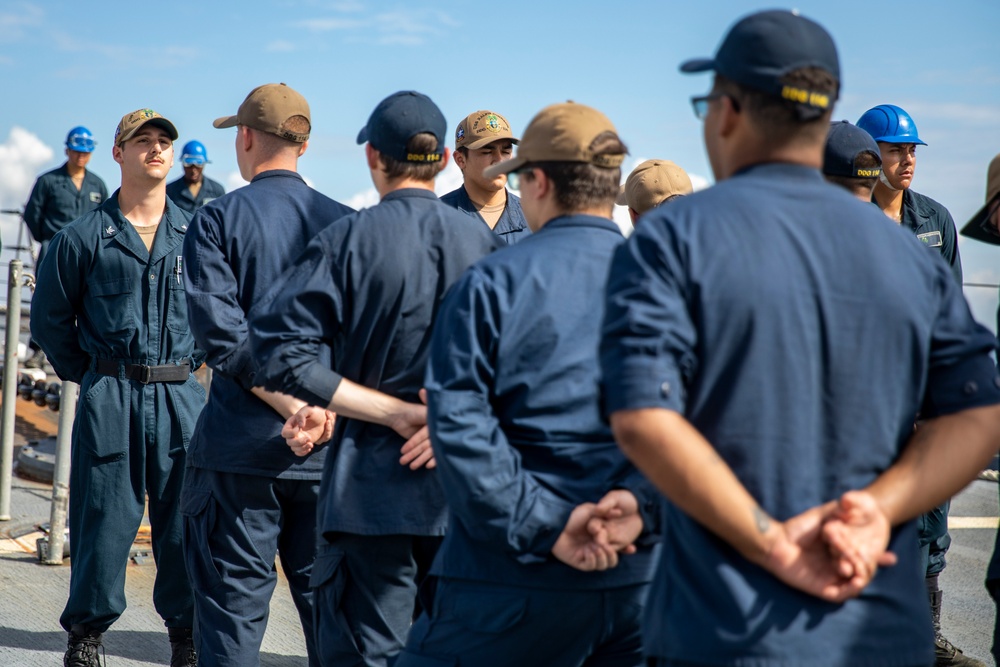 USS Ralph Johnson Departs CFAY