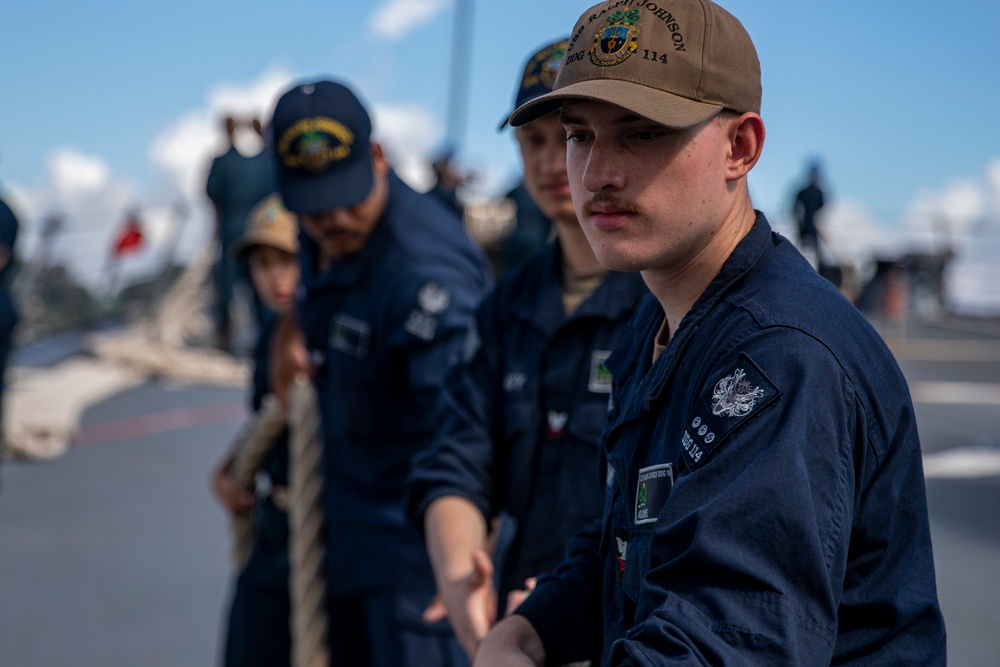 USS Ralph Johnson Departs CFAY