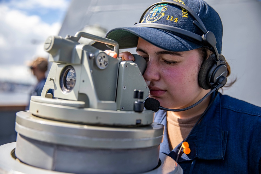 USS Ralph Johnson Departs CFAY