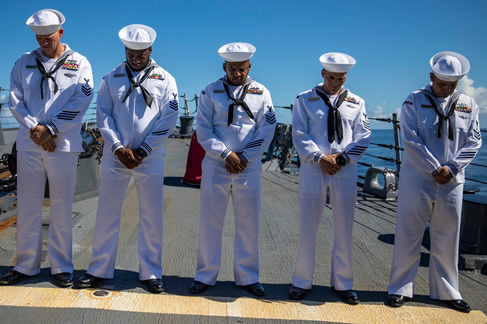 USS Ralph Johnson Hosts 9/11 Remembrance Ceremony.