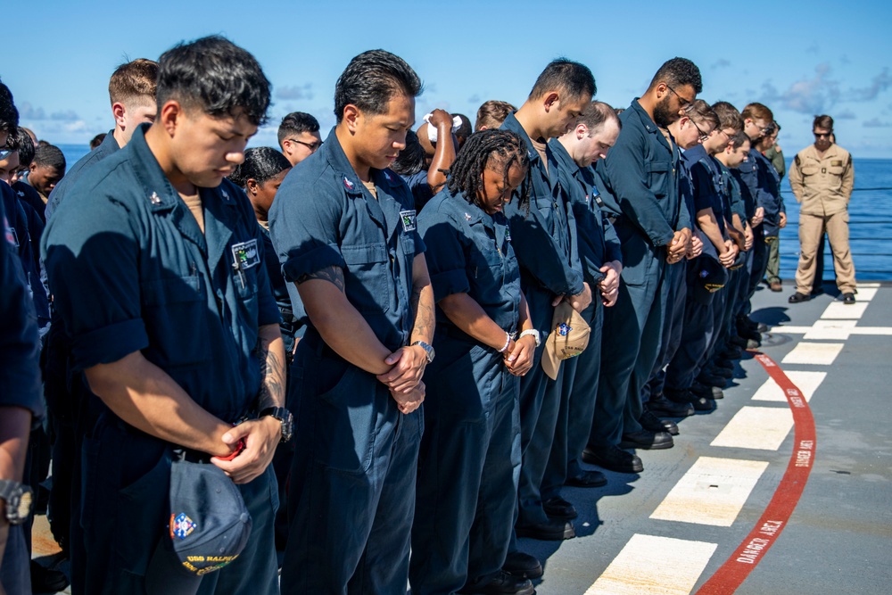 USS Ralph Johnson Hosts 9/11 Remembrance Ceremony.