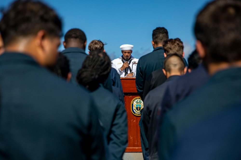 USS Ralph Johnson Hosts 9/11 Remembrance Ceremony.