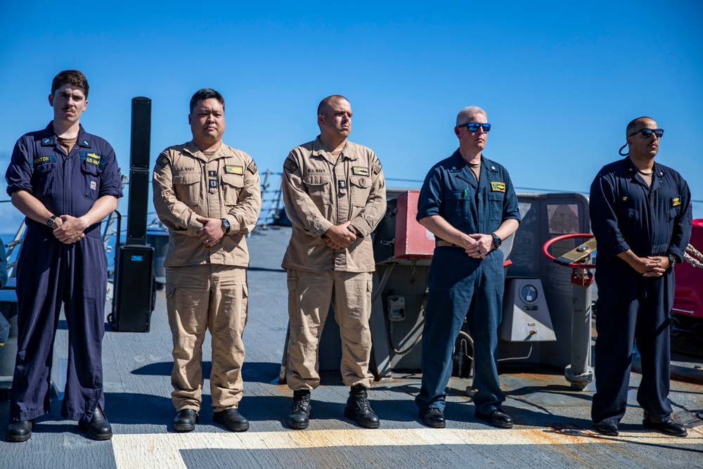 USS Ralph Johnson Hosts 9/11 Remembrance Ceremony.