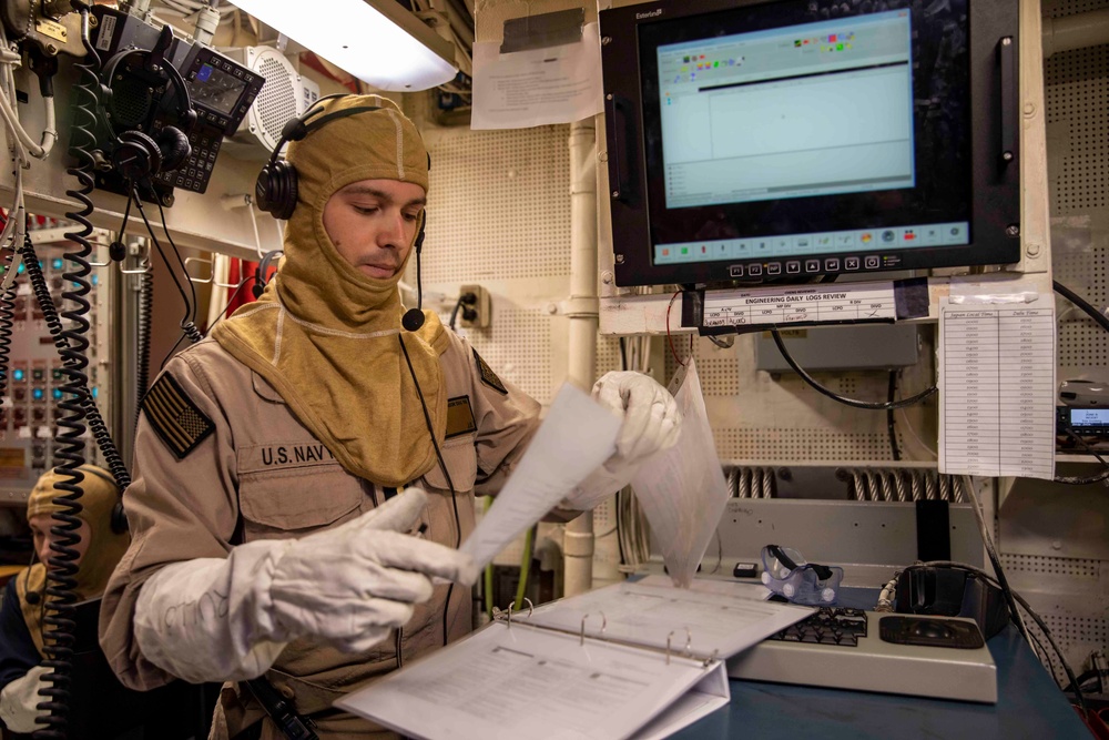 USS Ralph Johnson Conducts General Quarters Drill