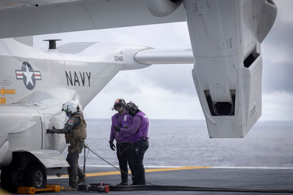 First arrival of CMV-22B on Ford