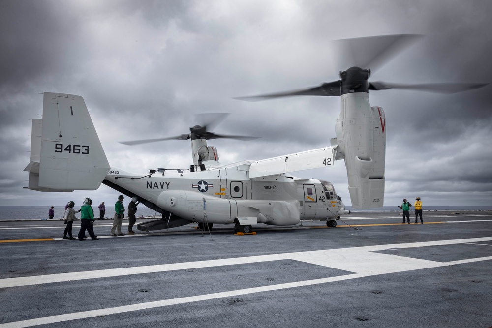 First arrival of CMV-22B on Ford