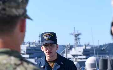 USS Ronald Reagan (CVN 76) hosts a tour for U.S. Naval Sea Cadet Corps