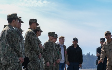 USS Ronald Reagan (CVN 76) hosts a tour for U.S. Naval Sea Cadet Corps