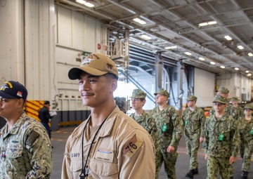 USS Ronald Reagan (CVN 76) hosts a tour for U.S. Naval Sea Cadet Corps