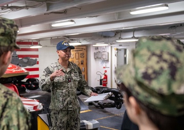 USS Ronald Reagan (CVN 76) hosts a tour for U.S. Naval Sea Cadet Corps