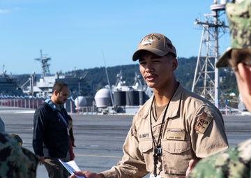 USS Ronald Reagan (CVN 76) hosts a tour for U.S. Naval Sea Cadet Corps