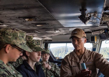 USS Ronald Reagan (CVN 76) hosts a tour for U.S. Naval Sea Cadet Corps