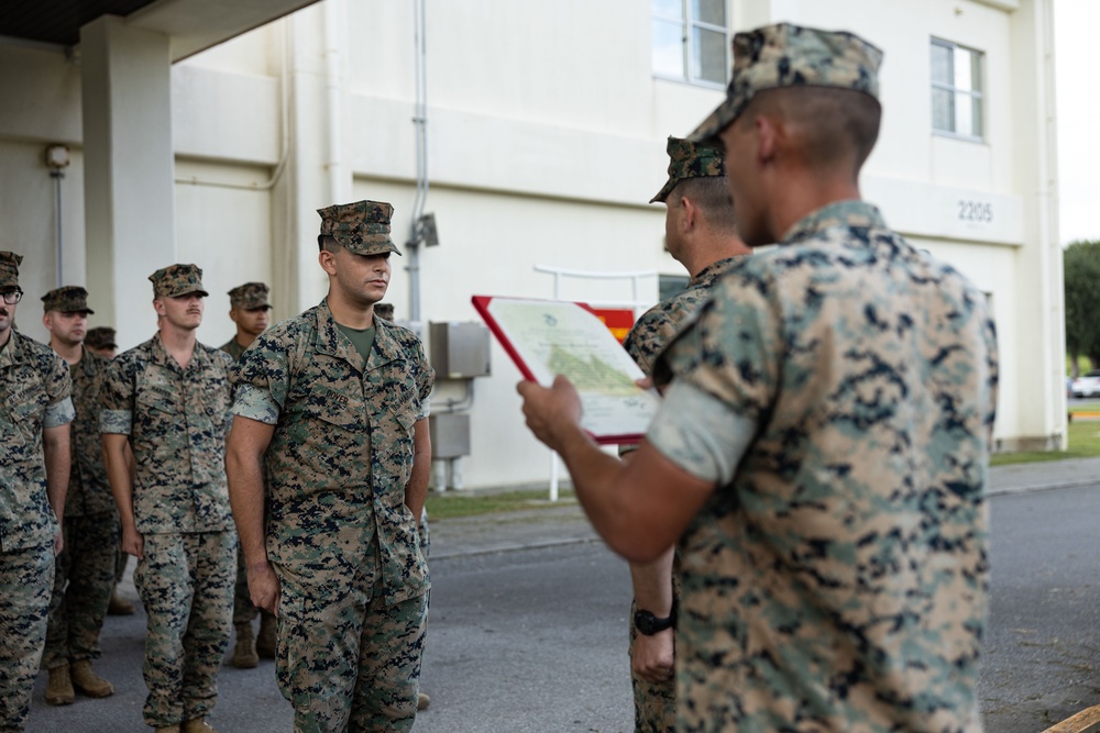 Lance Cpl. Dover Meritoriously Promotes to Corporal
