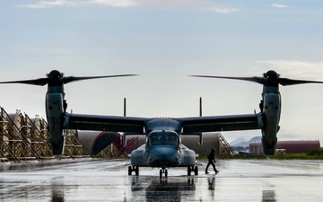 15th MEU MV-22 Osprey lands at Kunsan Air Base