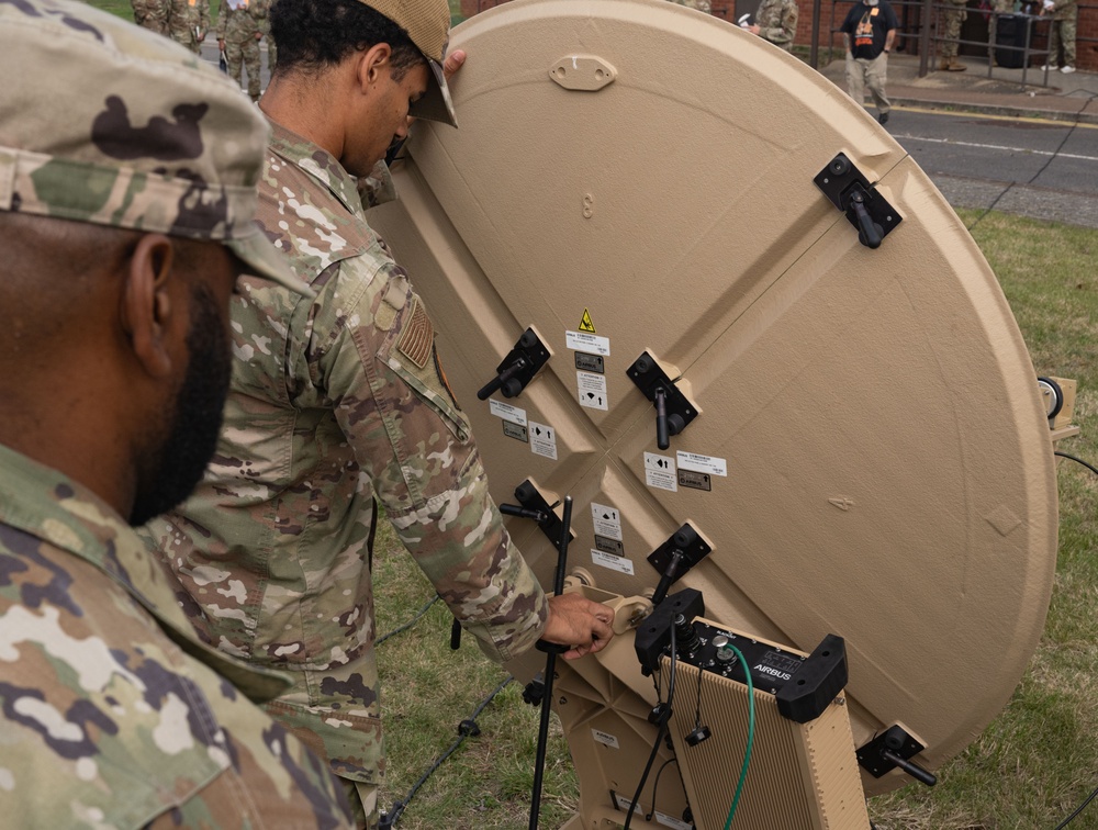 100th Communications Squadron provide network connectivity during a simulated network blackout