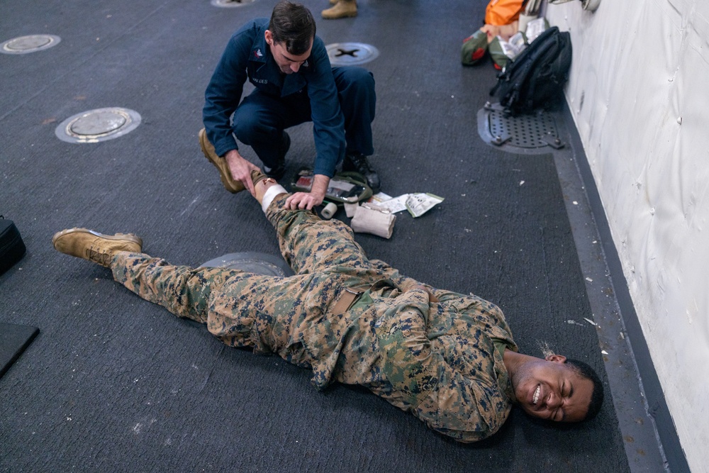 31st MEU conducts Mass Casualty Exercise aboard USS Green Bay