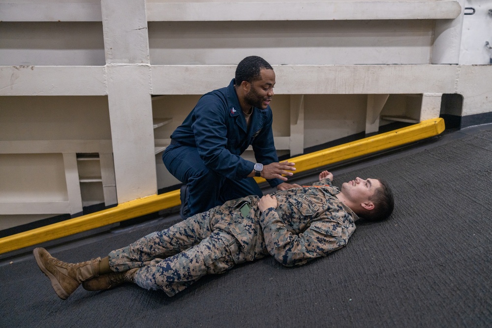 31st MEU conducts Mass Casualty Exercise aboard USS Green Bay