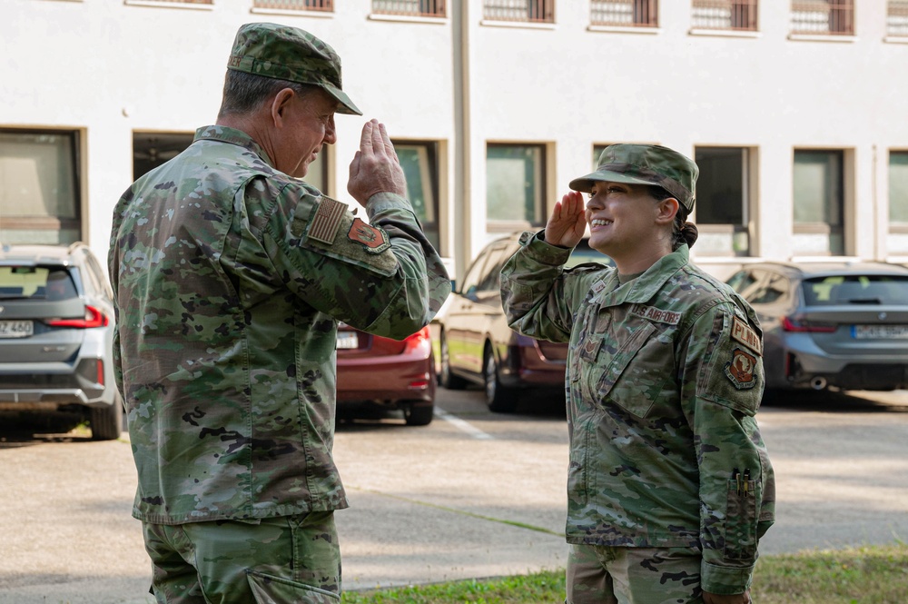 USAFE-AFAFRICA commander recgonizes Airmen from the 406th AEW