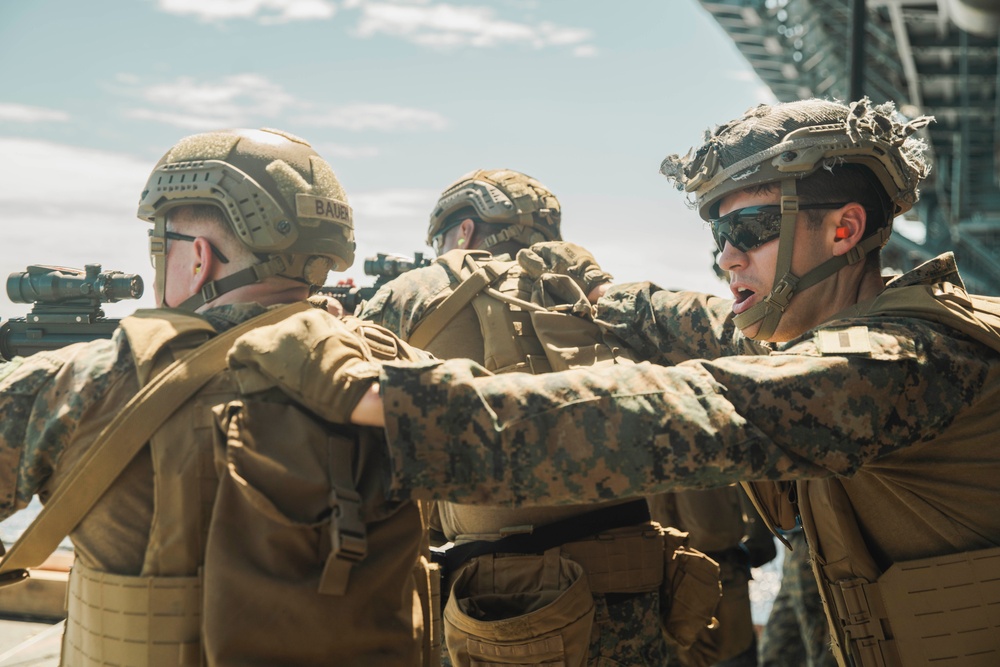 On Target: 15th MEU Conducts Deck Shoot Aboard Boxer