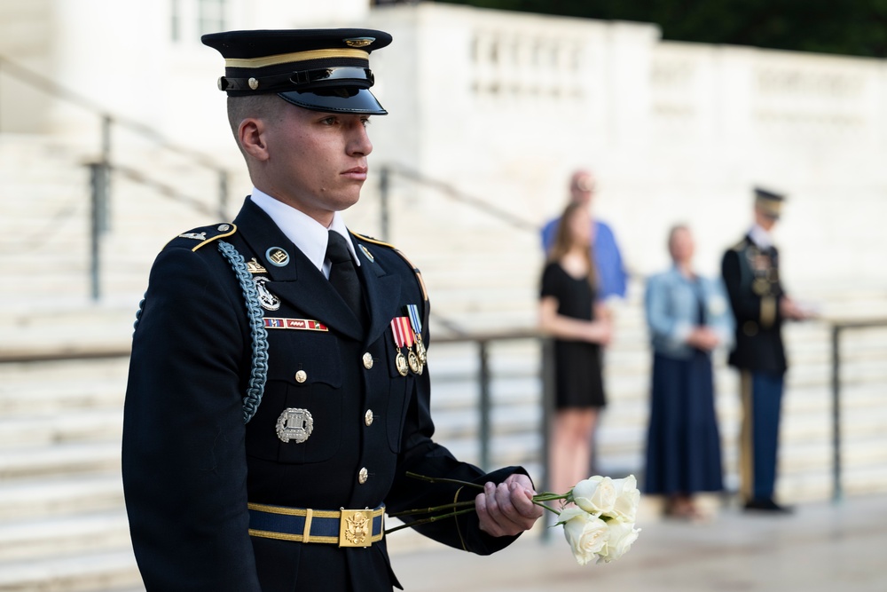 Sentinel U.S. Army Spc. Adam Platt Last Walk at the Tomb of the Unknown Soldier