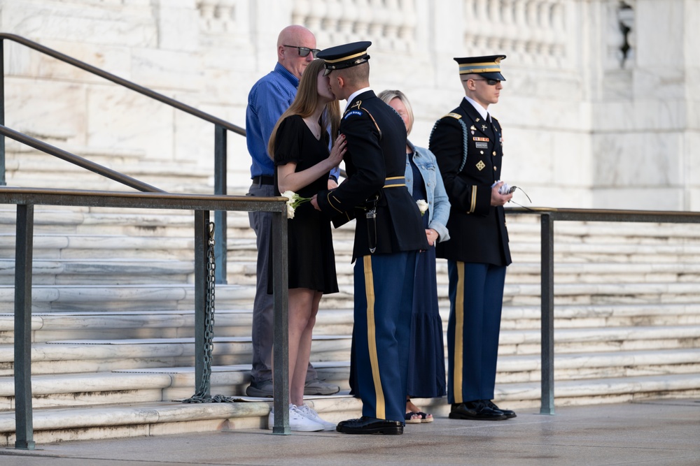 Sentinel U.S. Army Spc. Adam Platt Last Walk at the Tomb of the Unknown Soldier