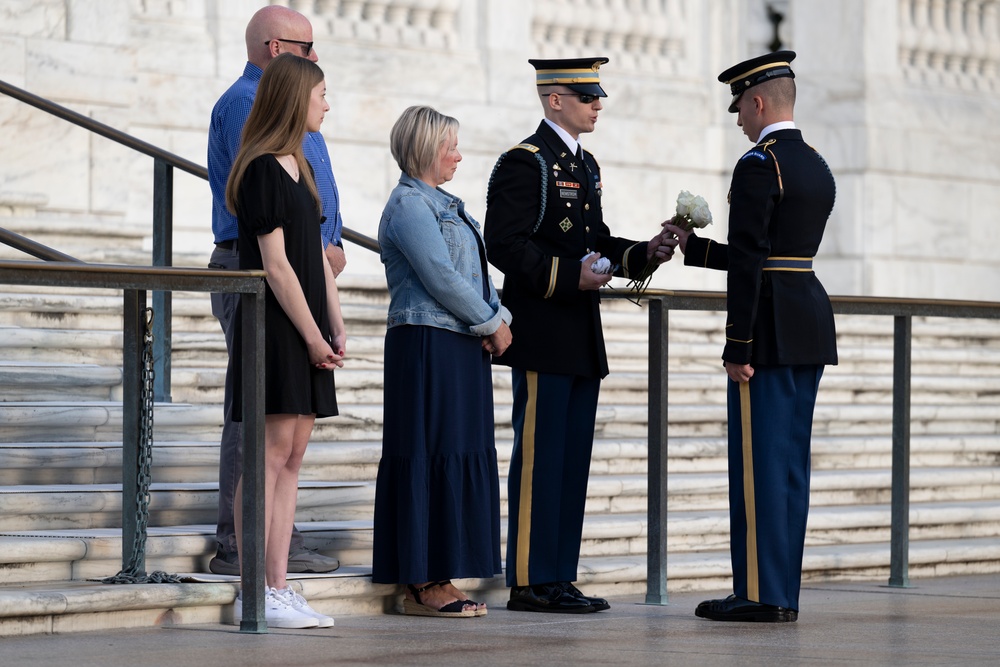 Sentinel U.S. Army Spc. Adam Platt Last Walk at the Tomb of the Unknown Soldier