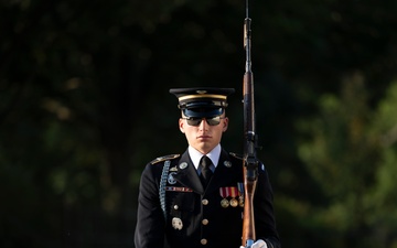 Sentinel U.S. Army Spc. Adam Platt Last Walk at the Tomb of the Unknown Soldier