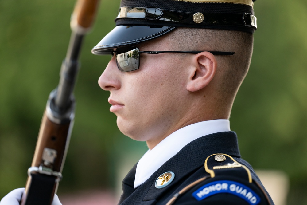 Sentinel U.S. Army Spc. Adam Platt Last Walk at the Tomb of the Unknown Soldier