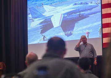 Retired Lt. Col. Mark Hasara visits McConnell