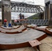 Chipping away old concrete to preserve Montgomery Dam piers for the future