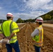 Chipping away old concrete to preserve Montgomery Dam piers for the future