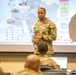 401st AFSB command team briefs incoming Soldiers at the Armed Forces Reserve Center