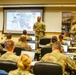 401st AFSB command team briefs incoming Soldiers at the Armed Forces Reserve Center