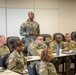 401st AFSB command team briefs incoming Soldiers at the Armed Forces Reserve Center