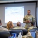 401st AFSB command team briefs incoming Soldiers at the Armed Forces Reserve Center