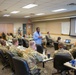 401st AFSB command and staff brief incoming Soldiers at the Armed Forces Reserve Center