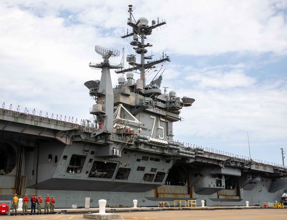 USS Harry S. Truman departure from Naval Station Norfolk