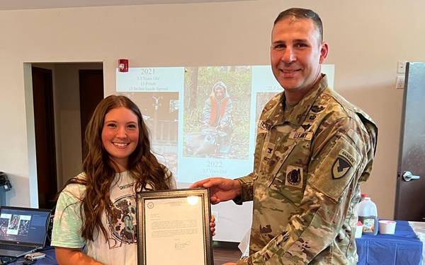 Local teen breaks white-tailed deer state record at Red River