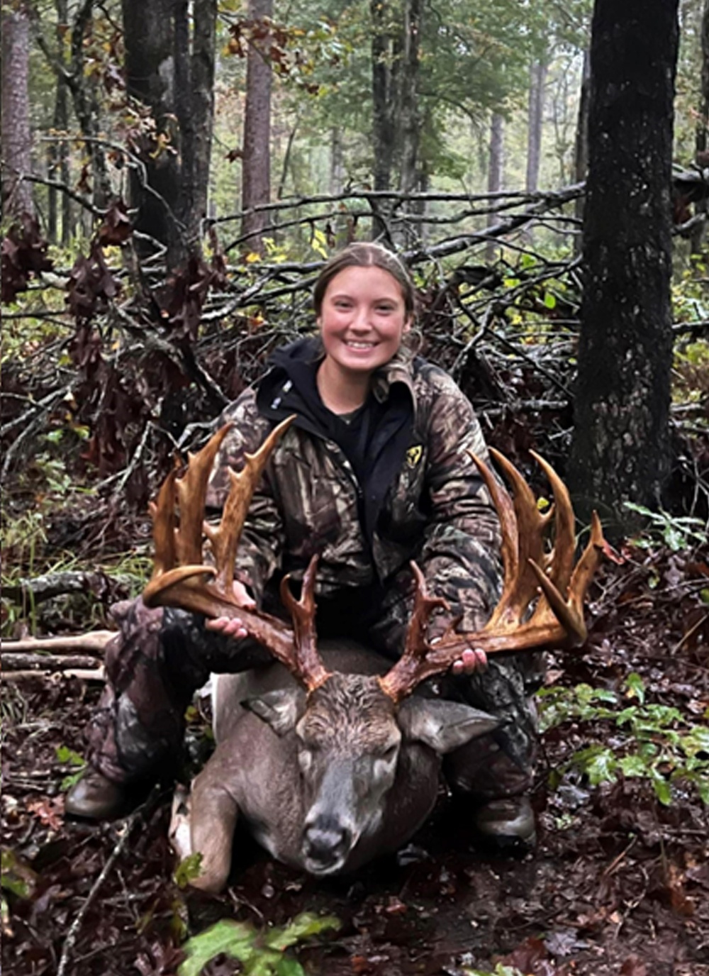 Local teen breaks white-tailed deer state record at Red River