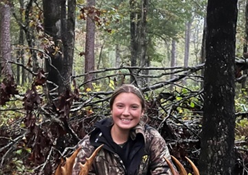 Local teen breaks white-tailed deer state record at Red River