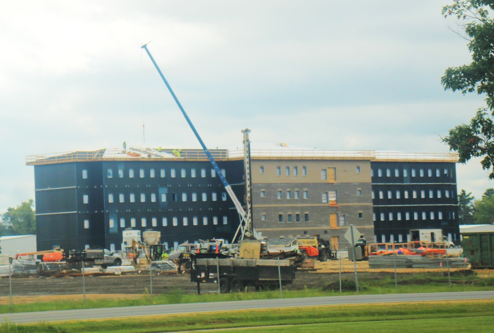 September 2024 construction operations for fiscal year 2023-funded barracks project at Fort McCoy